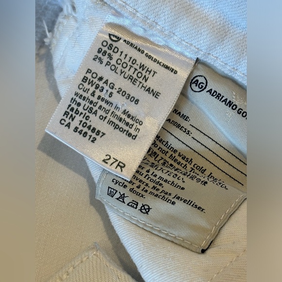 The Stilt Cigarette Leg AG White Jean - Picture 2 of 6